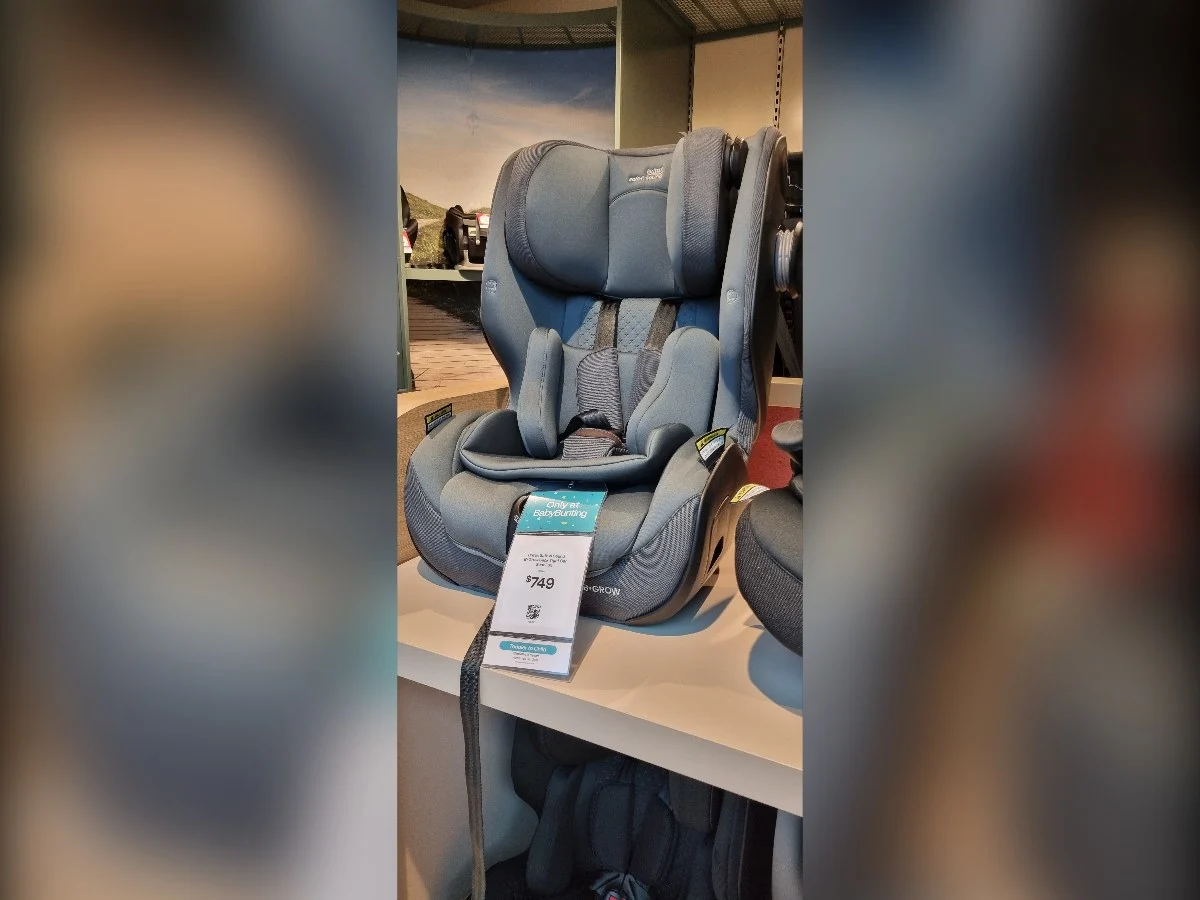 The Britax B-Grow ClickTight Australian-designed forward-facing car seat with patented ClickTight installation system, integrated steel frame, and no-rethread harness, AS/NZS 1754:2013 compliant, priced from $579 AUD