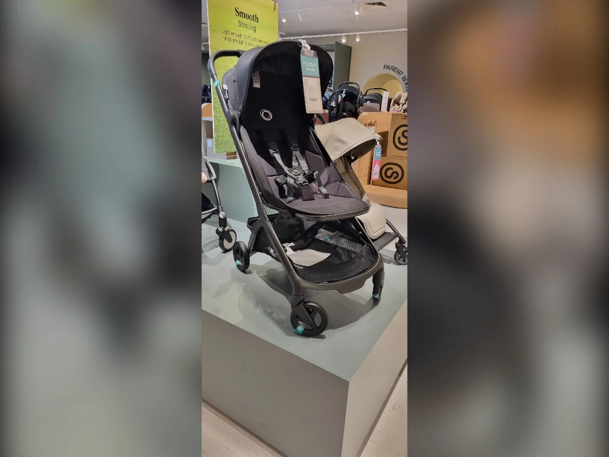 The Bugaboo Butterfly 2 (successor to the Butterfly) ultra-compact travel pram with one-second fold, 7.3 kg weight, and IATA cabin-baggage compliant dimensions, designed to meet the AS/NZS 2088:2000 Australian pram standard, priced from $509 AUD at Australian retailers