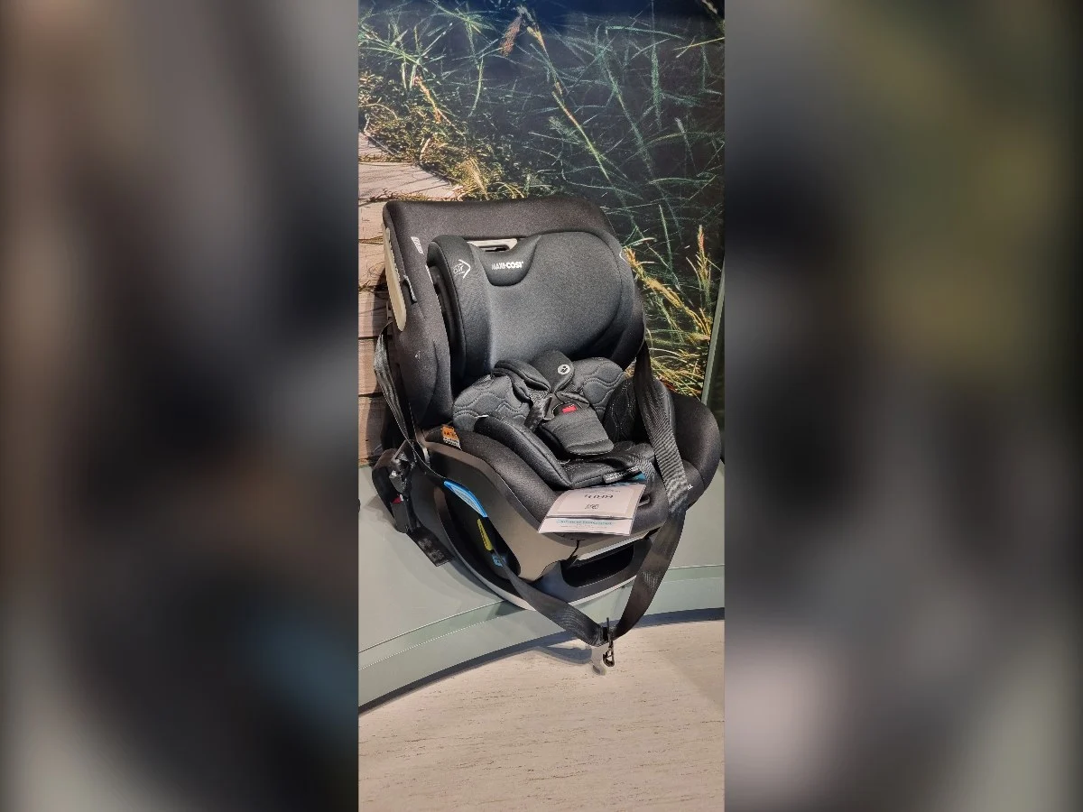 The Maxi-Cosi Pria LX GCELL 0-8 convertible car seat with honeycomb side-impact technology, 5-step installation guide, and 12-position auto-adjust headrest, AS/NZS 1754 certified, priced from $559 AUD